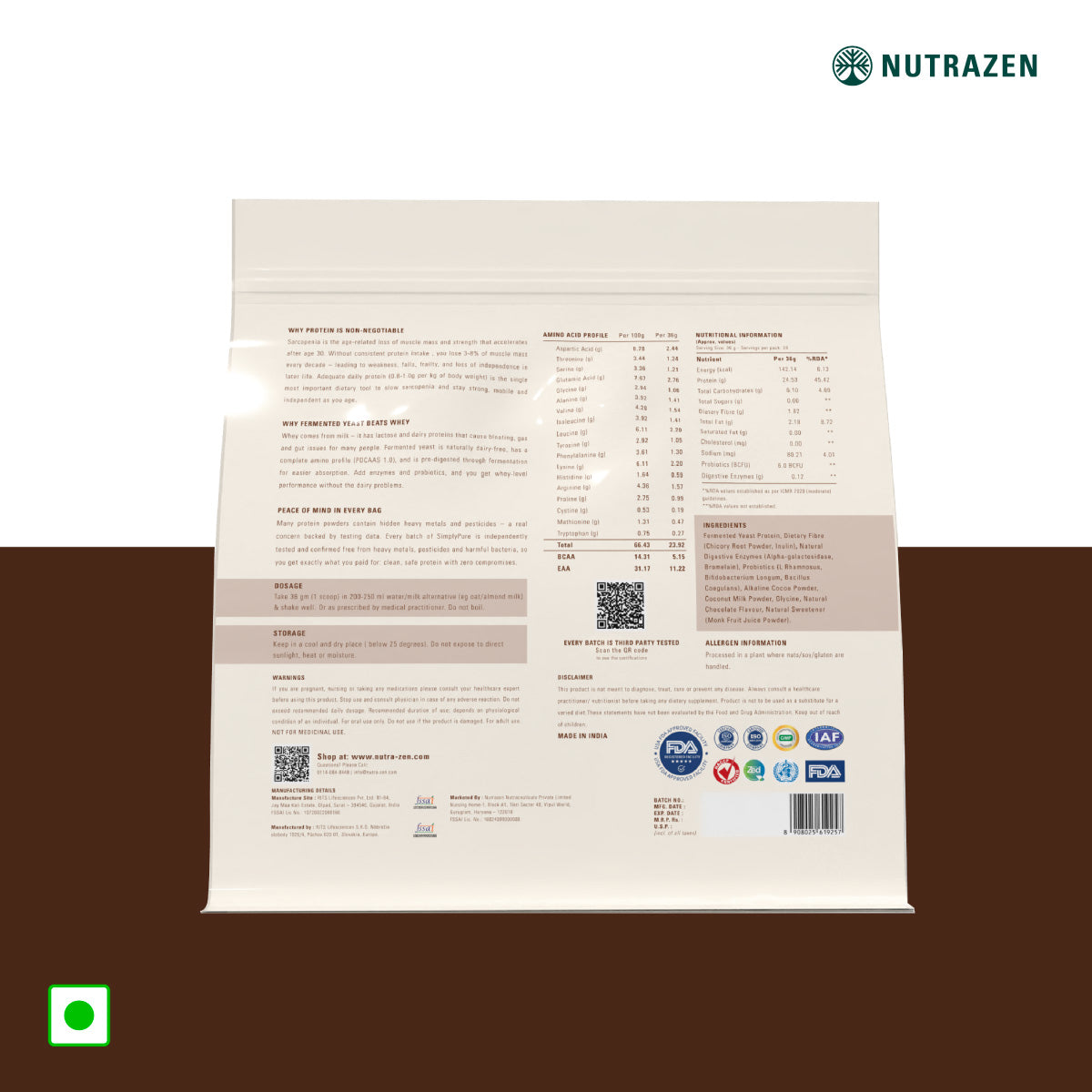 Chocolate 1 Kg - Fermented Yeast Protein
