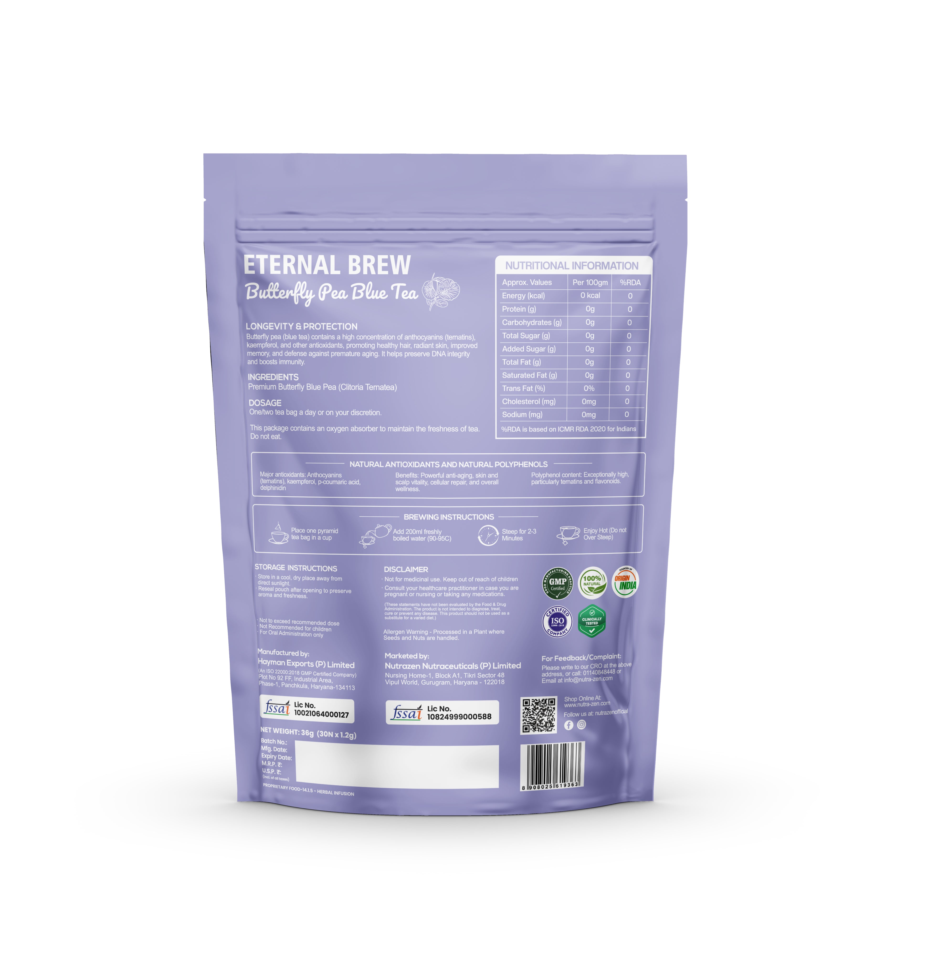 Eternal Brew Butterfly Pea Blue Tea