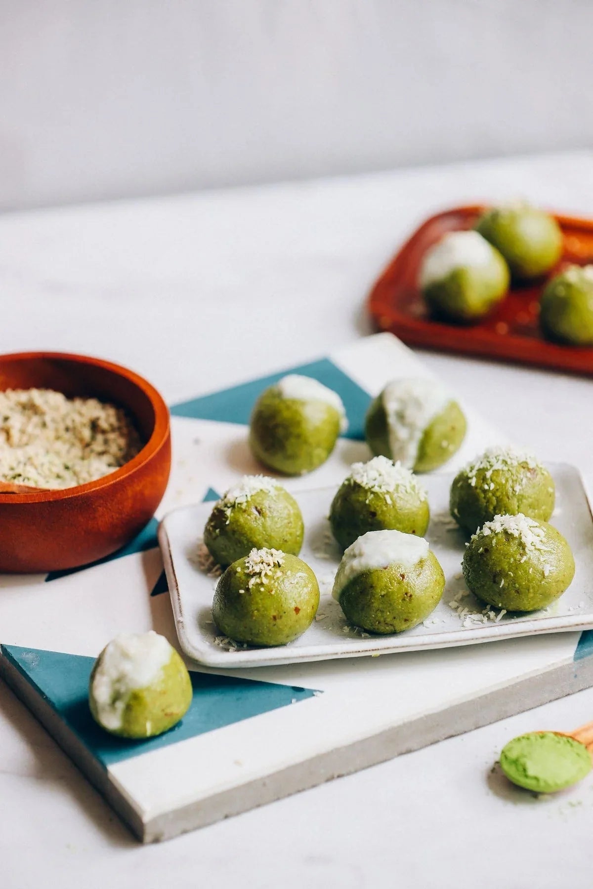 Matcha Choc Protein Bites
