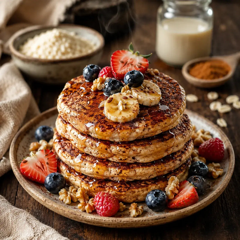 Fluffy Cinnamon Protein Pancakes